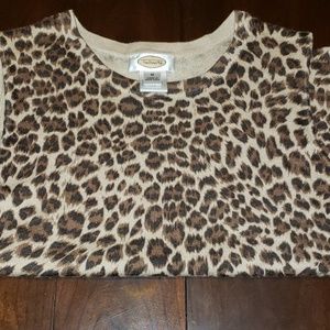 TALBOTS Leopard sleeveless shell
